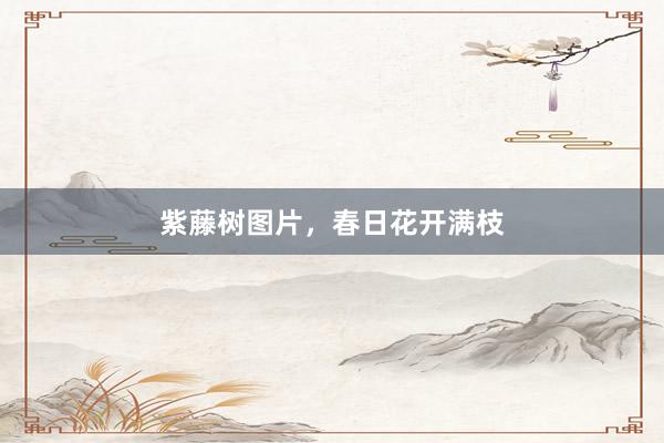   紫藤树图片，春日花开满枝